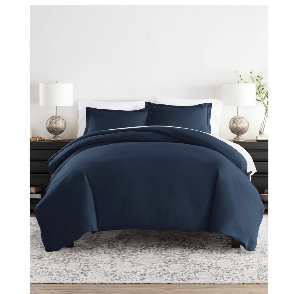 Ienjoy Double Brushed Solid Duvet Cover Set, King/California King - Picture 3 of 7